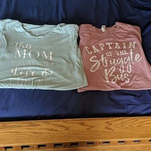 Set of 2 "Mom" Graphic Tees